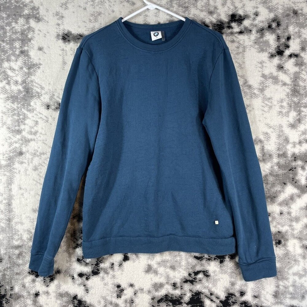 Official BMW AG Quilted Sweatshirt‎ Mens Size Medium Blue Comfort Cotton